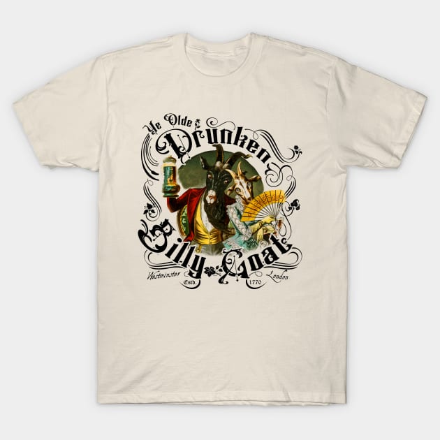 Ye Olde Drunken Billy Goat T-Shirt by MonkeyKing